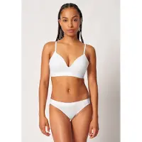 Skiny Triangel-BH "Smartouch", Damen, Gr. 85, Cup C, weiß, Obermaterial: 92% Viskose, 8% Elasthan, Basic, normal, BHs Triangel-BH, mit Polsterung, weich, bügellos, elastisch, Viskosemix