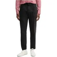Tommy Hilfiger Stoffhose TOMMY JEANS "TJM ISAAC LIGHT COTTON PANTS", Herren, Gr. 33, Länge 32, schwarz, Web, Obermaterial: 100% Baumwolle, unifarben, regular fit lang, Hosen Stoffhose, Mit Gürtelschlaufen