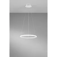 LUCE Design LED-Pendellampe Axis, Ø 40 cm, weiß, Metall, CCT