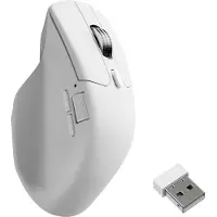 Keychron M6, rechts, Optisch, RF Wireless + Bluetooth + USB Type-C, 30000 DPI, Weiß