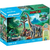 Playmobil Dinos Brachiosaurus-Begegnung mit Luftkissenboot, Aktion/Abenteuer, 4 Jahr(e), Mehrfarbig, Kunststoff