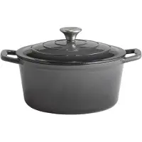 Aps -Germany 88303, 4 l, Grau, Eisenguss, Emaille, Eisenguss, Induktion