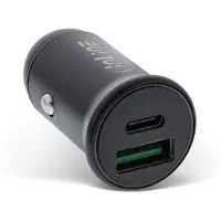 InLine USB KFZ Stromadapter Power Delivery, USB-A + USB-C, schwarz, Auto, Zigarettenanzünder, 12 V, Schwarz