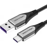 Vention USB-C auf USB 2.0-A Schnellladekabel Typ Aluminiumlegierung, 1 m, USB C, USB A, USB 2.0, 0,48 Gbit/s, Schwarz, Grau