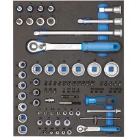 Gedore TS CT2-D19-D20 Steckschlüssel-Sortiment 1/4"+1/2" in 2/4 Check-Tool-Modul, 2957191