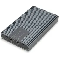 Digitus USB M.2 NVMe Klonstation, SSD, NVMe, 20Gbits, USB 3.2 Gen2, Aluminium, werkzeugfrei, SSD-Gehäuse, M.2, M.2, 20 Gbit/s, USB Anschluss, Grün