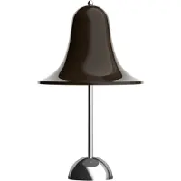 Verpan LED-Akku-Tischleuchte Pantop, braun, Höhe 30 cm, IP44