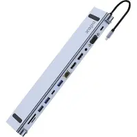 Nilox NXDSUSBC07 Laptop-Dockingstation & Portreplikator Andocken Dock Grau