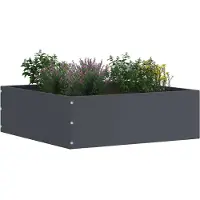 vidaXL Rasenkante 40 x 40 x 13 cm Stahl Anthrazit