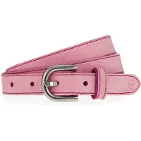 Tamaris Ledergürtel , Damen, Gr. 110, rosa, Leder, unifarben, Gürtel Ledergürtel, mit Kontrastnaht