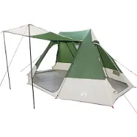 vidaXL Campingzelt 10 Personen Grün Taft Wasserdicht