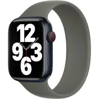 Apple Silikon Solo Loop für Watch Series 1 - 9 / SE (38/40/41 mm) | Series 10 / 11 (42 mm) - Größe 1 - Olive