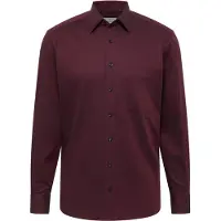 Eterna Langarmhemd "COMFORT FIT", Herren, Gr. 41, Normalgrößen, burgunder, 100% Baumwolle, normal, Manschette, Hemden Langarmhemd, NON IRON (bügelfrei)