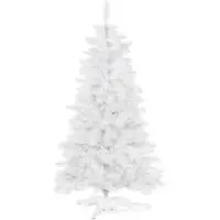 Springos Exklusiver Künstlicher Weihnachtsbaum 180 cm Weiß | Moderner Tannenbaum für stilvolle Weihnachtsdekoration | Christbaum mit stabilem Ständer