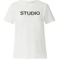 Comma Print-Shirt , Damen, Gr. 38, weiß, Single Jersey, Obermaterial: 57% Baumwolle, 37% Modal, 6% Elasthan, bedruckt, normal hüftbedeckend, Rundhals, Shirts Print-Shirt, mit Print
