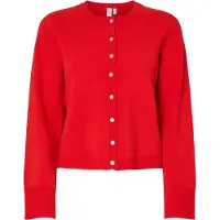 Y.A.S Y.a.s. Damen Pullover & Cardigans Yaseena Ls Knit Cardigan - Rood - Größe M