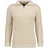 Ragman Rundhalspullover , Herren, Gr. 58, ecru, Strick, 100% Baumwolle, Pullover Rundhalspullover