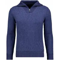 Ragman Rundhalspullover , Herren, Gr. 58, blau (marineblau), Strick, 95% Baumwolle 5% Kaschmir, ohne Ausschnitt, Pullover Rundhalspullover