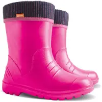 Demar Gummistiefel DINO PINK Regenstiefel Kinderstiefel mit Innenschuh leichte Thermostiefel, 26/27