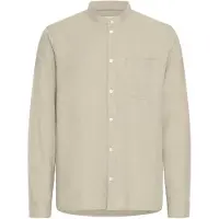 !Solid Langarmhemd SOLID "Langarmhemd SDAllan", Herren, Gr. S, N-Gr, beige (laurel oak), Obermaterial: 58% Leinen LI. 42% Viskose CV., Hemden Langarmhemd