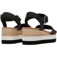 Toms Diana Leder Women's Schwarze Keile