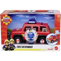 Simba Spielzeug-Feuerwehr "Sam First Responder Fahrzeug", rot, Spielzeugfahrzeuge, KinderB:19cm, Kunststoff, Spielzeug-Feuerwehr, mit Licht und Sound, B:19cm