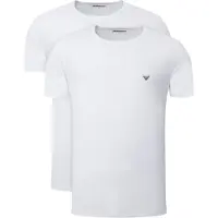 Emporio Armani für Herren. EM000391_AF14132 2er-Set weiße T-Shirts mit Rundhalsausschnitt (XL), Heimtextilien, Baumwolle