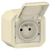 Legrand 069776L Plexo New FRAP Steckdose F/B Std Steckklemmen EB, IP55, IK 08, Beige