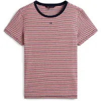 Tommy Hilfiger Kurzarmshirt "TJW ESSENTIAL RIB SHORT SLEEVE EXT" Baumwollmischung in gerippter Struktur, Slim Fit