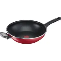 Lagostina 010254042030, Rund, Wok-/Bratpfanne, Rot, Titan Einfach, Cucina Mediterranea, Keramik, Gas, Halogen, Induktion, Massekochplatte