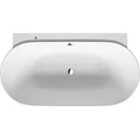 Duravit Luv Whirlpool, Vorwandversion, 2 Rückenschrägen, nahtlose Verkleidung, Ab- und Überlaufgarnitur, Air-System, 1800x950mm, 760433000AS0000