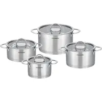 Hanseatic Topf-Set "" Set, je 1 Fleischtopf 16/20/24 cm, Bratentopf 20 cm, 8 Stk. tlg. Edelstahl 18/10
