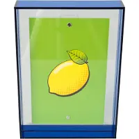 Queence Bilderrahmen "Wechselrahmen blau", blau, B:13,5cm H:18,5cm T:3,5cm, Acrylglas, Bilderrahmen, Bilderrahmen, Stylischer Neon Rahmen für Fotos und Bilder in 10x15cm