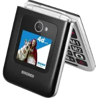Brondi AMICO TUO 4G, Klappgehäuse, Dual-SIM, 6,1 cm (2.4"), 1,3 MP, 1000 mAh, Schwarz, Metallisch