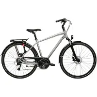 KROSS Trekkingrad "Herren-Trekkingrad 28" Trans 3.0 Silberfarben 24 Gänge" 24 Gang Shimano ACERA M3020 Schaltwerk Kettenschaltung
