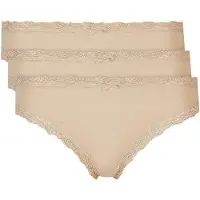 Nina von c. Jazz-Pants Slips NINA VON C. "Cosy", Damen, Gr. 46, beige, Obermaterial: 95% Modal, 5% Elasthan, körpernah, Unterhosen Jazz-Pants Slips, eng, elastisch, atmungsaktiv, bequem, feminin, mit Spitze