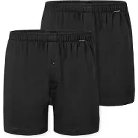 Schiesser Boxershorts "Boxershort 2er Pack", Herren, Gr. XXL, schwarz, Obermaterial: 100% Baumwolle CO., Unterhosen Boxershorts