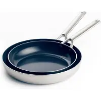 Blue Diamond Pfannenset - 2 Stück - Pfasfrei - Ø24 & Ø26 cm - Edelstahl