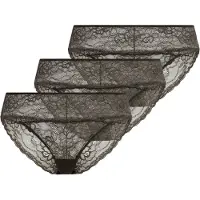 Ysabel Mora Midislip , Damen, Gr. S, Spitze, schwarz, Spitze, Obermaterial: 90% Polyamid, 10% Elasthan, körpernah, Unterhosen Midislip, leicht, weich, zarte Spitze