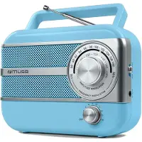 Muse M-056 VB Kofferradio tragbar mit FM/MW, AUX-In & Netz-/Batteriebetrieb
