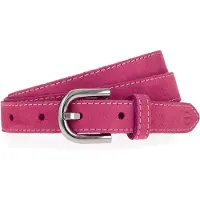 Tamaris Ledergürtel , Damen, Gr. 100, pink, Leder, unifarben, Gürtel Ledergürtel, mit Kontrastnaht