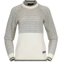 Bergans Pullover Alvdal Wool Jumper Damen Vanilla White/Solid Dark Grey-S