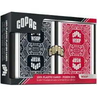 Copag Pokerkarten - World Series of Poker - Doppel-Kartendeck Plastik (Jumbo Fac