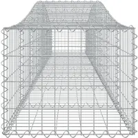 vidaXL Gabionen mit Hochbogen 5 Stk. 400x50x40/60cm Verzinktes Eisen