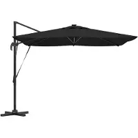 vidaXL Sonnenschirm Schwarz 286 x 284 x 270 cm Aluminium und Polyester