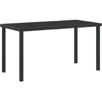 vidaXL Gartentisch Schwarz 140 x 70 x 73 cm Metall