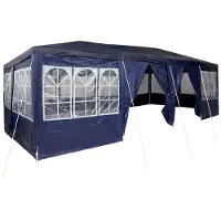 vidaXL Party-Zelt 800 x 400 x 266 cm Blau Polyethylen