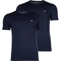 Emporio Armani für Herren. EM000391_AF14132 2er-Set marineblaue Rundhalsunterhemden (S), Heimtextilien, Baumwolle, Kurzarm