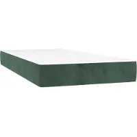 vidaXL Taschenfederkernmatratze Mittel Dunkelgrün 80x210x20 cm Samt