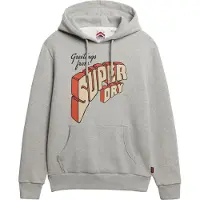 Superdry für Herren. M2014356A Graues North Cali-Kapuzensweatshirt (XXL), Lässig, Baumwolle
